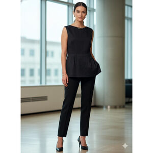 Theory Elvnee Tunic Pleated Admiral Crepe Size Medium